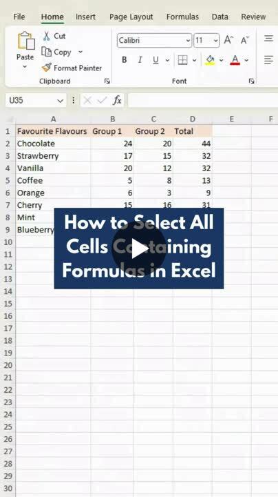 Quick Select Formulas