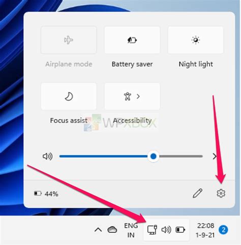 Quick Settings flyout