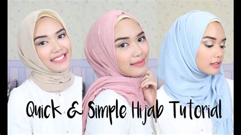 Quick Simple Hijab Tutorial DXB ♡ YouTube