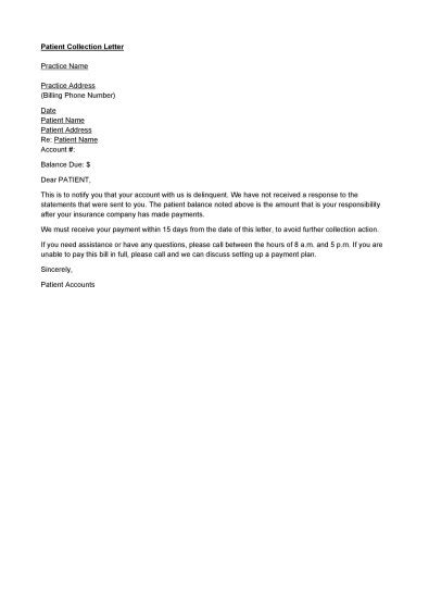Quickbooks Collection Letter Template