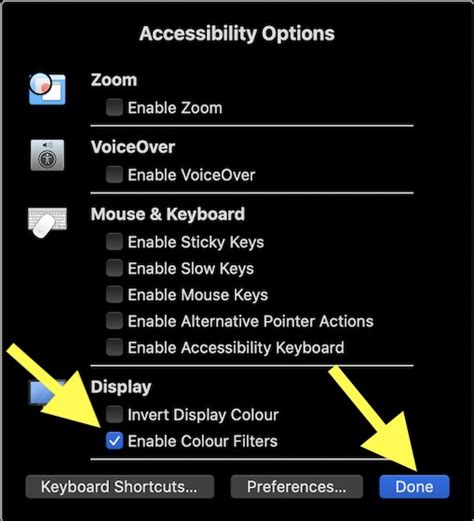 Quickly Enable/Disable Color Filters on macOS Using Accessibility Shortcut