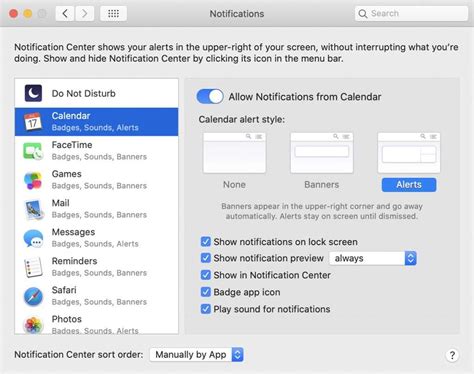 Quickly turn off notifications on Mac from Notification Center