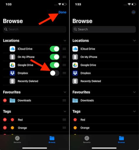 Quicly Add and Remove Cloud Apps in Files for iPhone and iPad