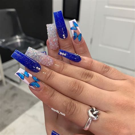 Quinceanera Nails Blue Butterfly: A Trending Style In 2023