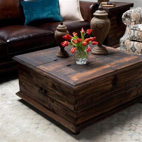 Quote Rustic Wood Coffee Table Set