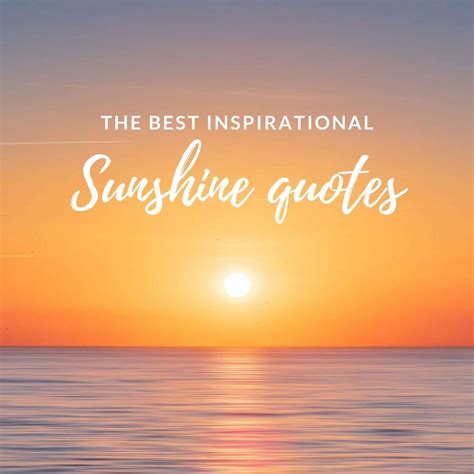 Quotes About Sunshine