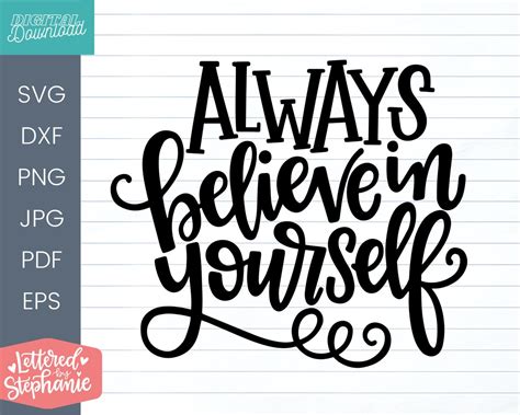 Download Quotes Always Believe DXF Files