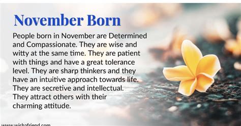 Quotes On November Born