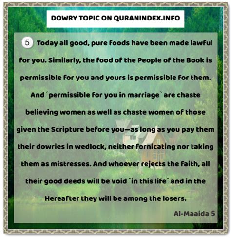 Quran Dowry In Islam