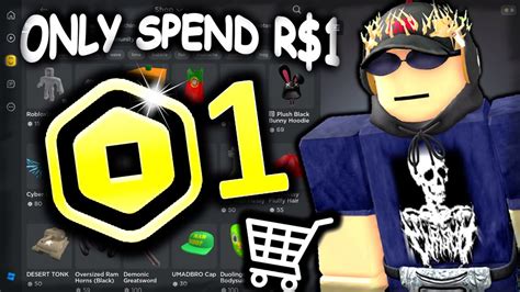 R$1 Robux Shopping Spree! (Cheap Roblox Avatar Challenge 