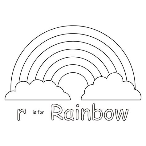 R Is For Rainbow Printable