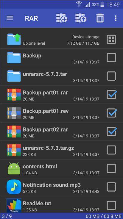 RAR Android Extraction