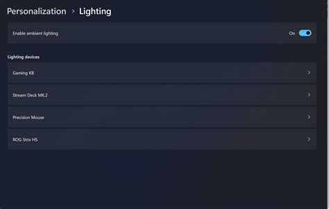 RGB lighting and control customization
