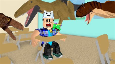 ROBLOX: A ESCOLA FOI INVADIDA POR DINOSSAUROS!! - Joga 