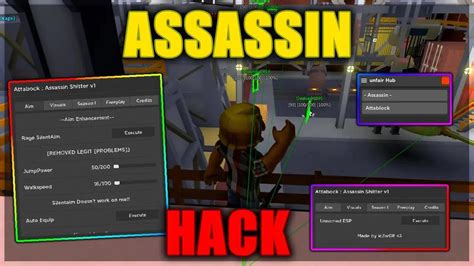 ROBLOX Assassin Hack Script GUI: Hitbox Expander, Silent Aim 