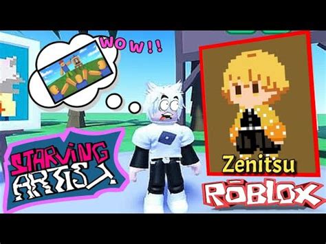 ROBLOX How to Make Zenitsu in Starving Artist! Unlispace Arts 