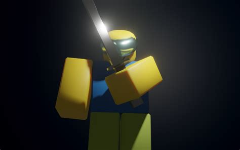 ROBLOX noob with a sword and setting