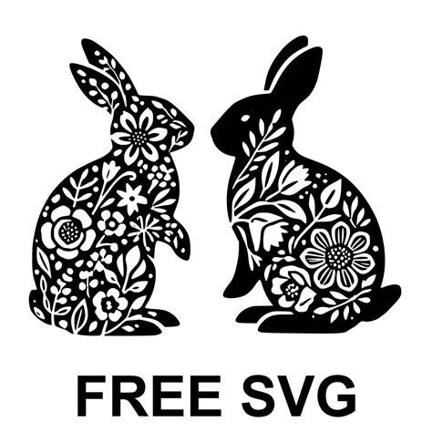 Hop into Creativity with our Delightful and Free Rabbit Svg Collection!