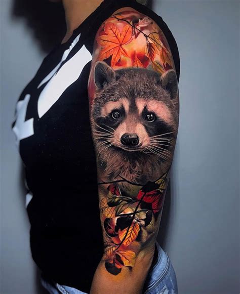 80 Raccoon Tattoo Designs For Men Critter Ink Ideas