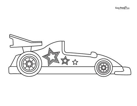 Race Car Coloring Pages Easy