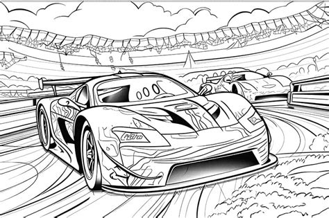 Racecar Color Pages