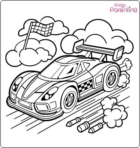 Racing Car Coloring Pages
