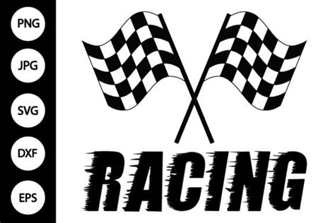 Download Racing Car with Flags SVG File - SVG Design Cut Files