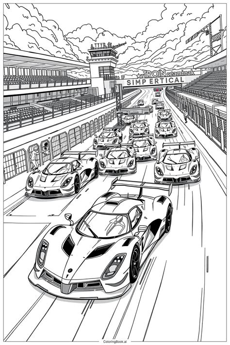 Racing Cars Coloring Pages