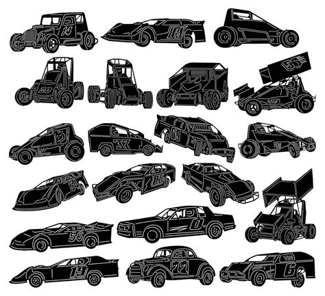 Download Racing Cars on a Track SVG File - SVG Design Silhouette DXF Files