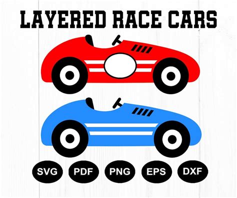 Download Racing Cars on a Track SVG File - SVG Design Silhouette Free PSD Mockups