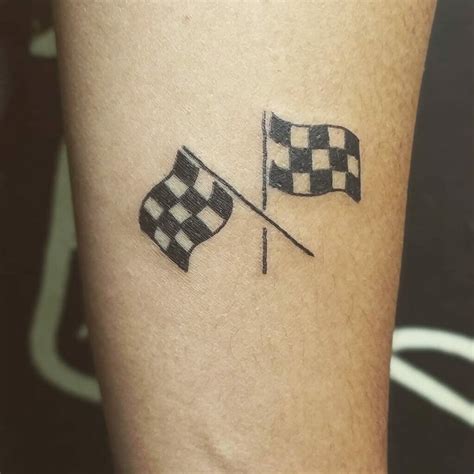 40 Checkered Flag Tattoo Ideas For Men Racing Designs