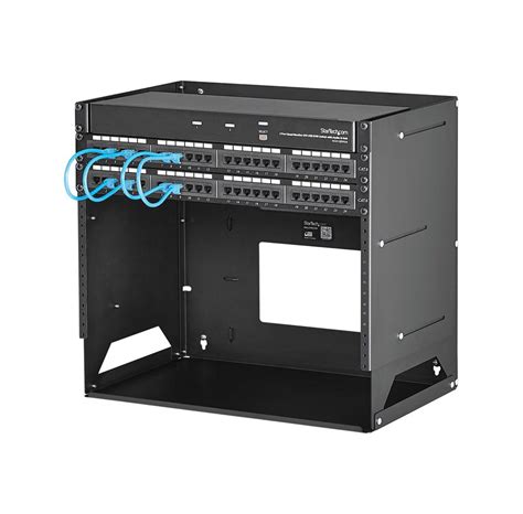 Sabrent 9U IT Wall Mount Rack Enclosure 19 Inch black Server With Locking Glass Door and