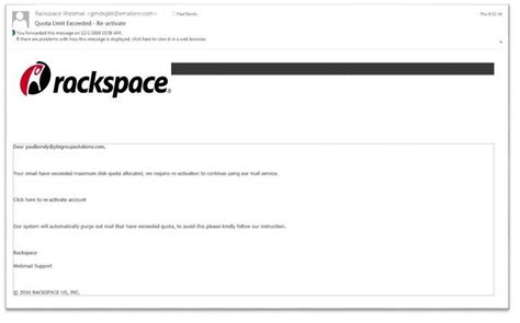 Rackspace phishing scam