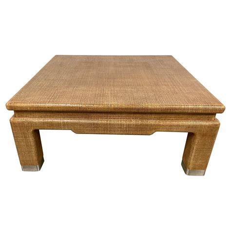 Raffia Wrapped Coffee Table