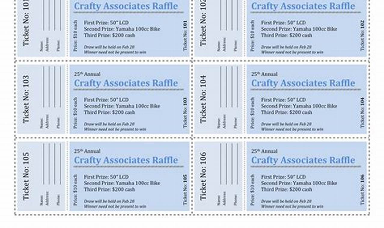Free Raffle Ticket Templates: Your Guide to Customization and Success