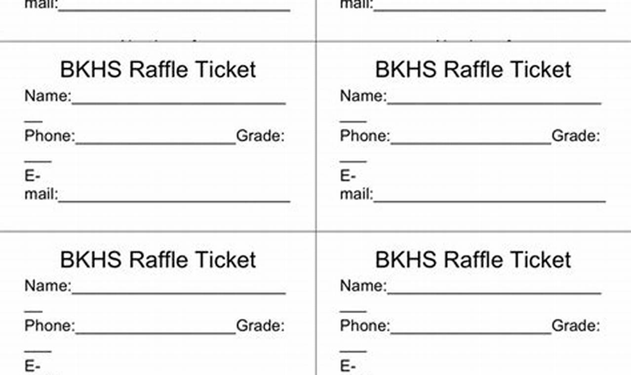 Tips for Creating Outstanding Raffle Tickets with Raffle Ticket Template Word