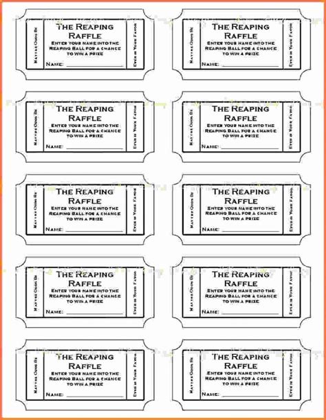 Raffle Ticket Template Google Docs