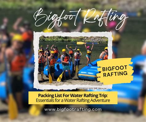 Rafting Essentials Packing