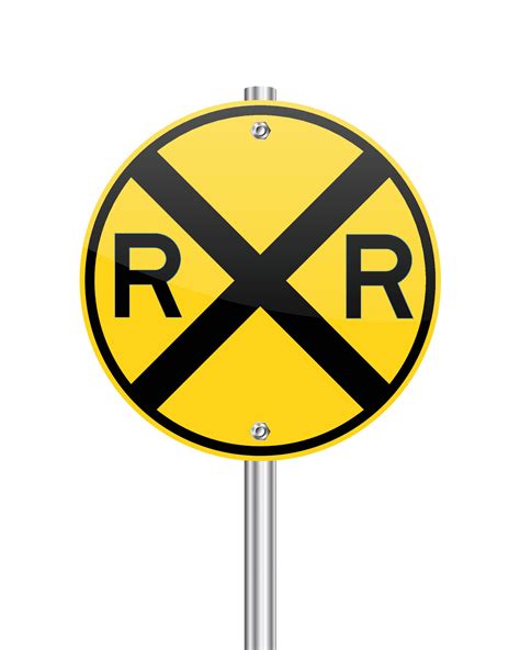 Railroad Crossing Ahead Sign