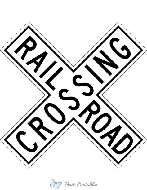 Railroad Crossing Sign Template