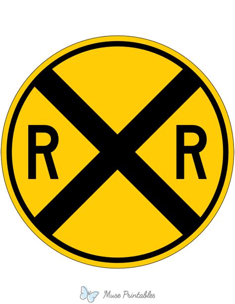 Railroad Crossing Sign To Print