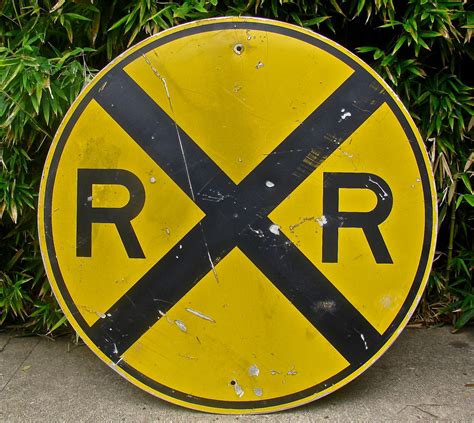 Railroad Crossing Sign Vintage