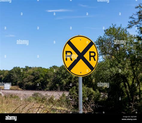 Railroad Crossing Sign Yellow