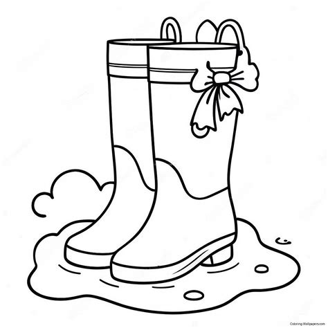 Rain Boot Coloring Page
