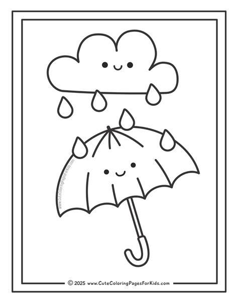 Rain Coloring Page