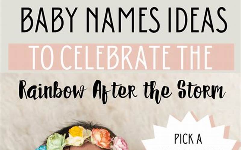 Rainbow Baby Names Table