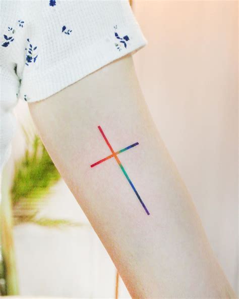 Rainbow Cross Tattoo • Half Sleeve Tattoo Site