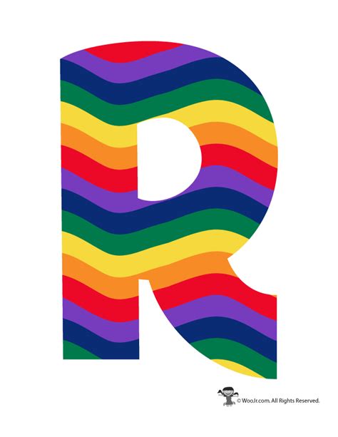 Rainbow Letters Printable