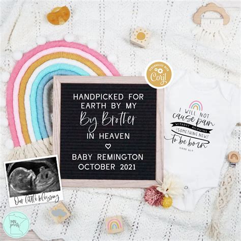 Rainbow Baby Announcement Template Free