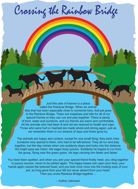 Rainbow Bridge For Dogs Printable